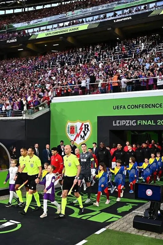 conference league. finale 2026, einlaufkinder, kmv jugendhilfe, kmv sachsen